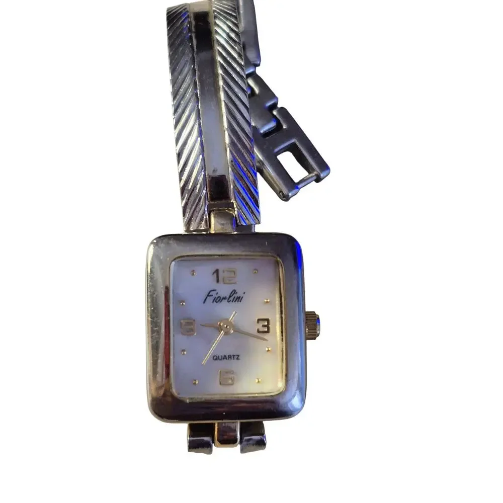 Fiorlini Ladies‎ Watch New Battery Tank styled Silver toned Minimalist Art Deco